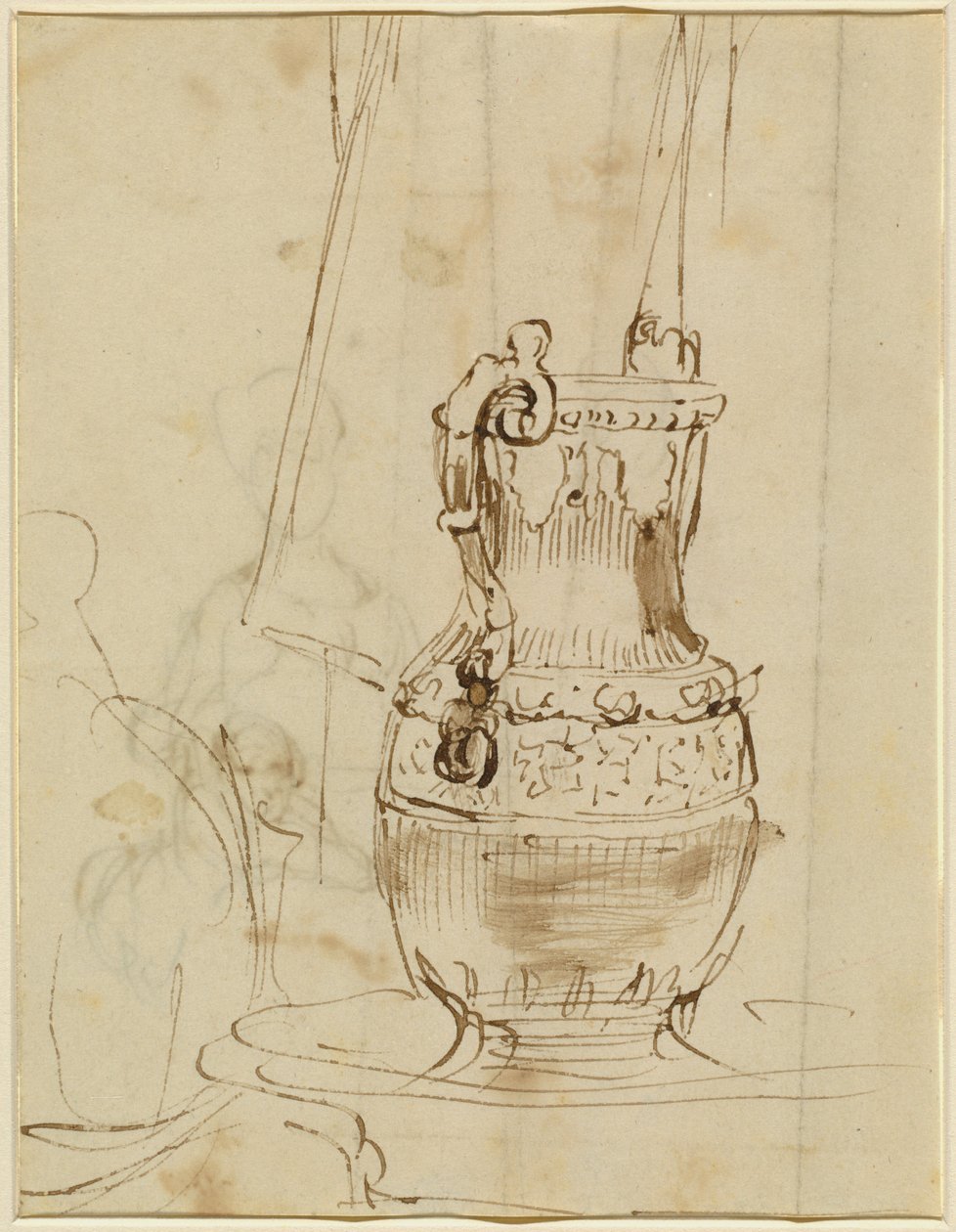 En utsmyckad Ewer [recto] av Sir David Wilkie