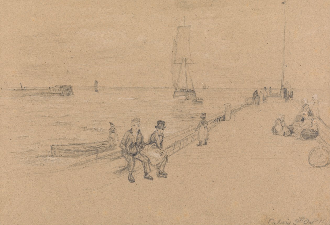 På piren, Calais av Sir David Wilkie