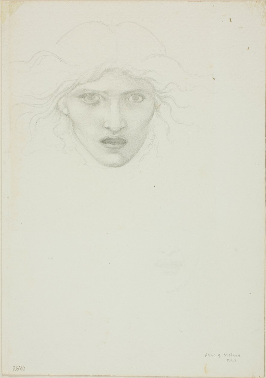 Studie för Rondanini Medusa av Sir Edward Burne Jones