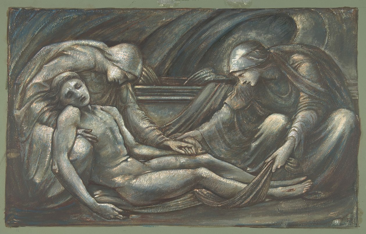 Gravläggningen, 1879. av Sir Edward Coley Burne Jones