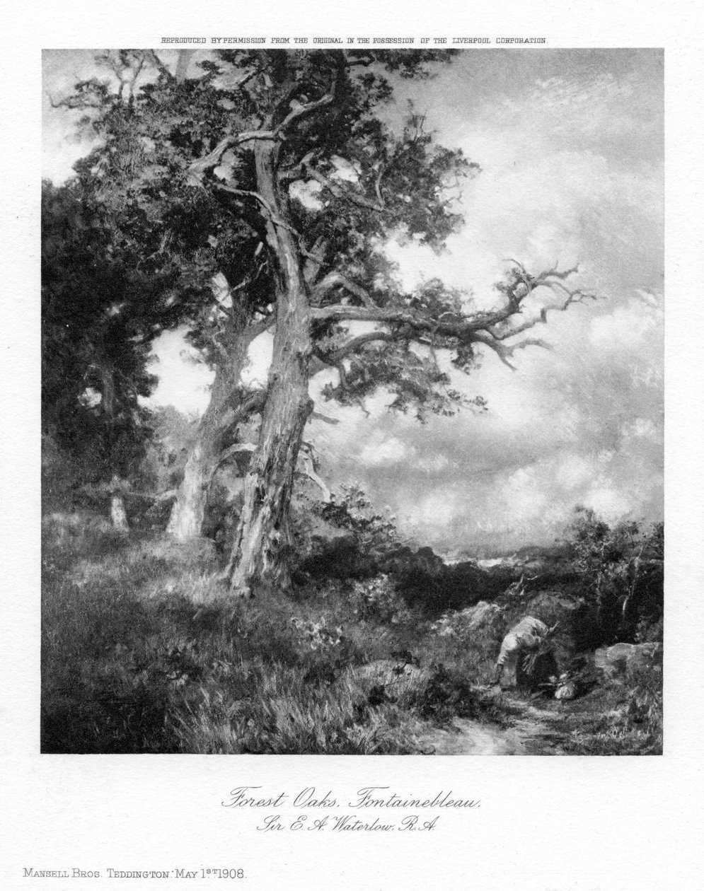 Forest Oaks, Fontainebleau, 1908. av Sir Ernest Albert Waterlow