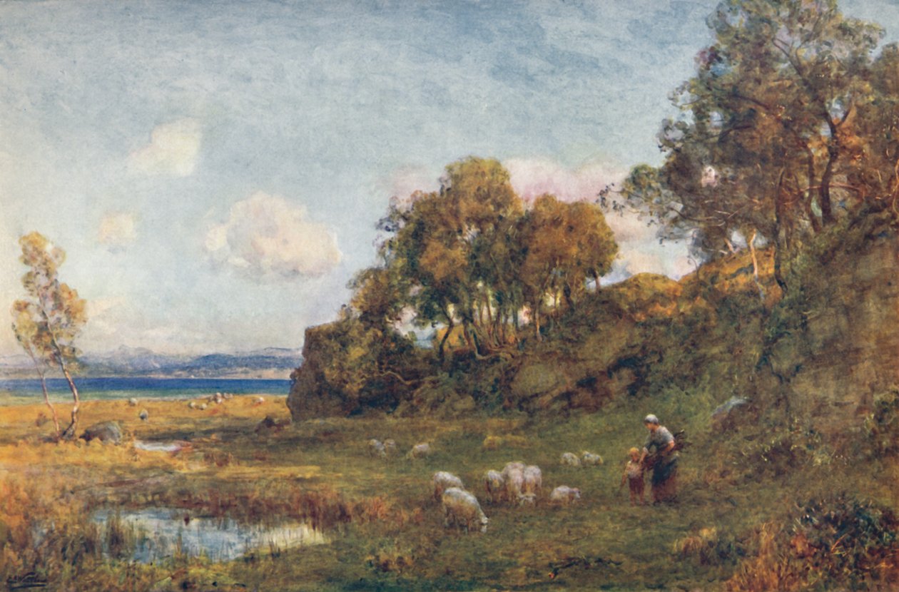 Skyddade betesmarker, c1900. av Sir Ernest Albert Waterlow