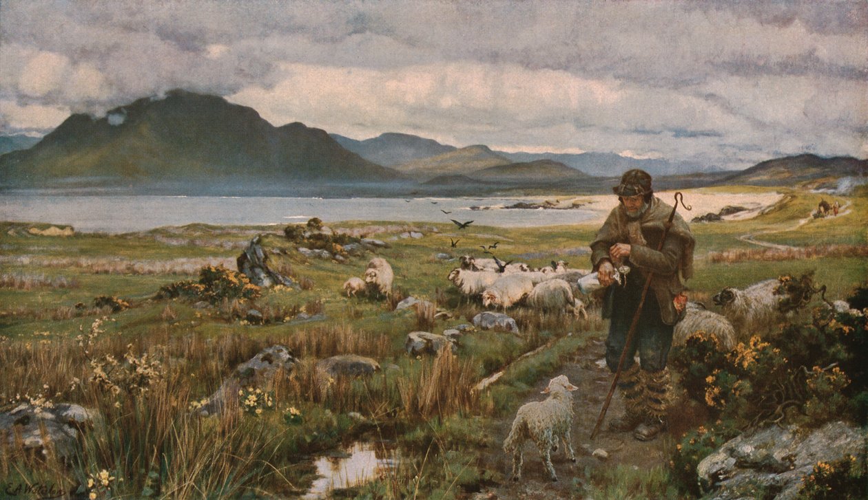 The Orphan, 1888, c1930. av Sir Ernest Albert Waterlow