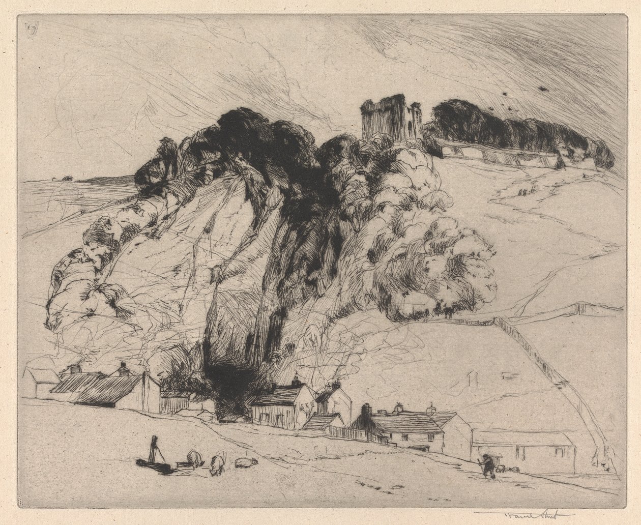 Peveril Castle, Derbyshire av Sir Frank Short