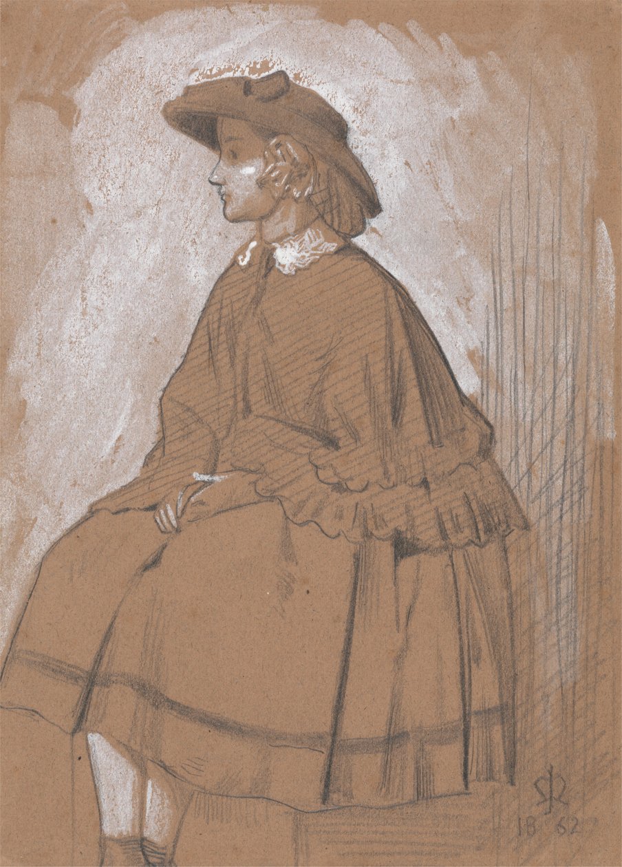 Studie av en flicka av Sir John Everett Millais