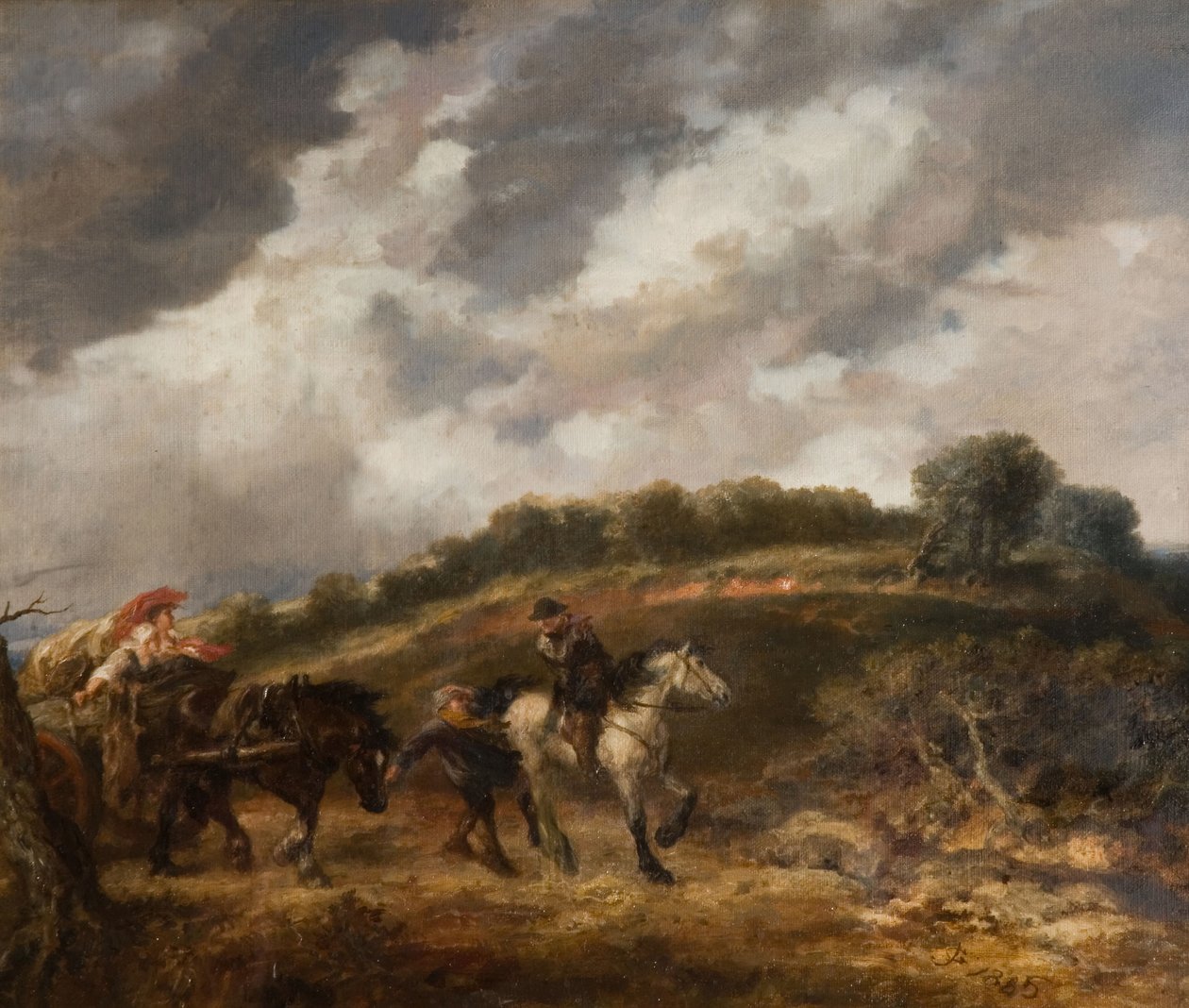 En blåsig dag, 1885. av Sir John Gilbert
