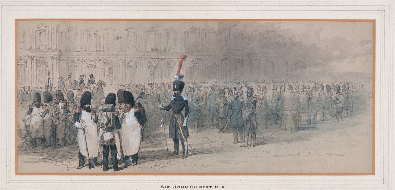 チュイルリー宮殿の国家警備隊、1846年スウェーデン av Sir John Gilbert