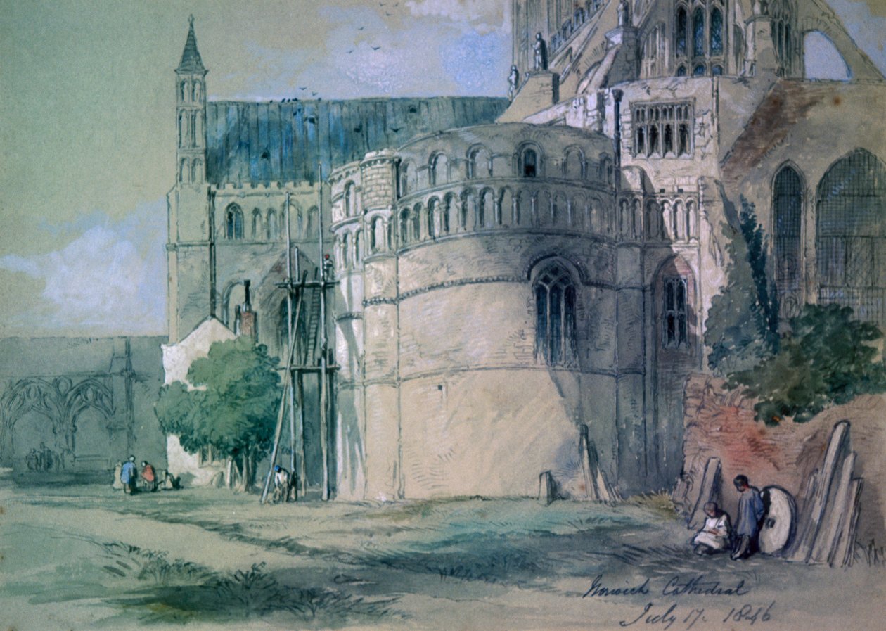 Norwich Cathedral, 1846 av Sir John Gilbert