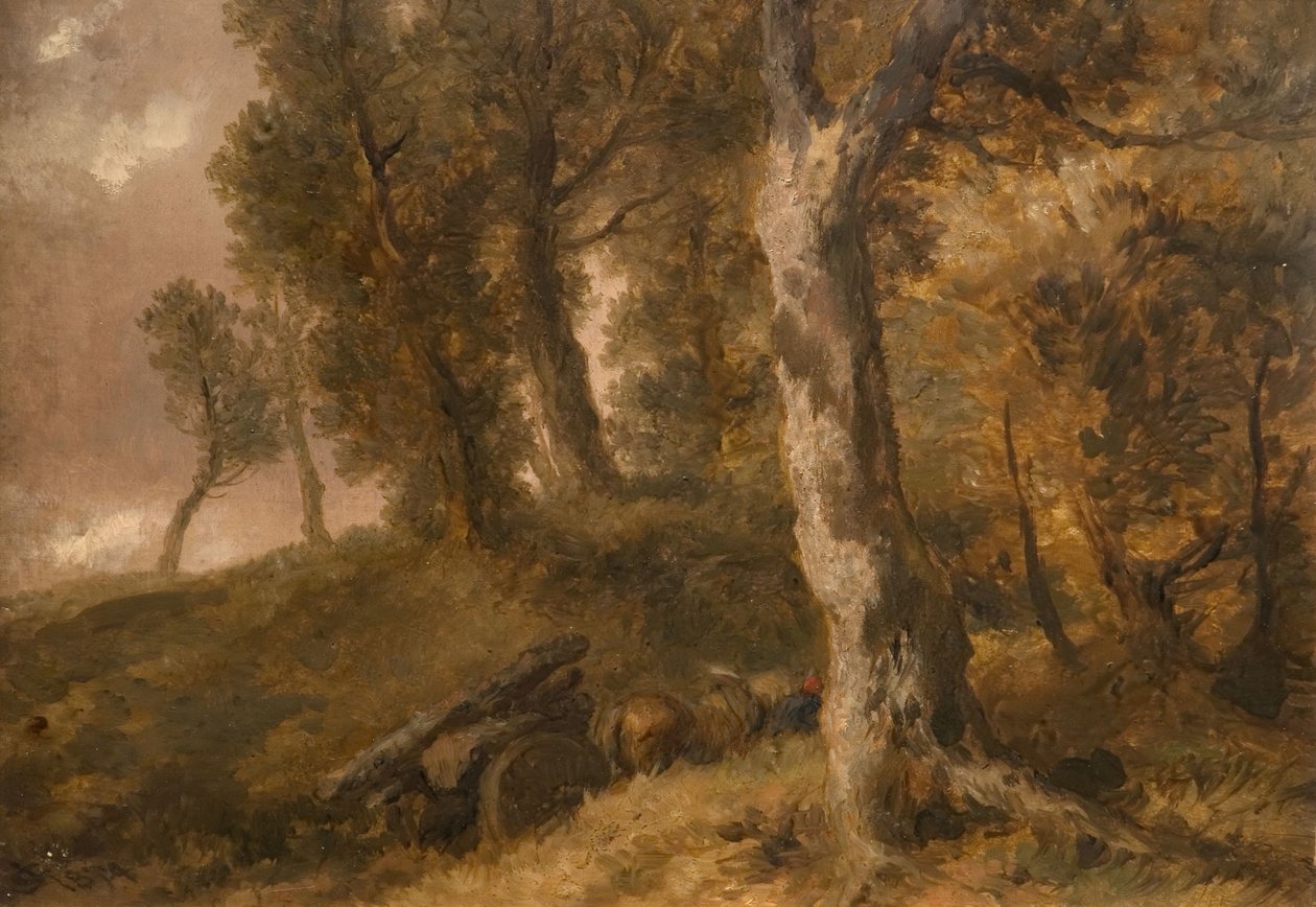 Studie av träd, 1874. av Sir John Gilbert