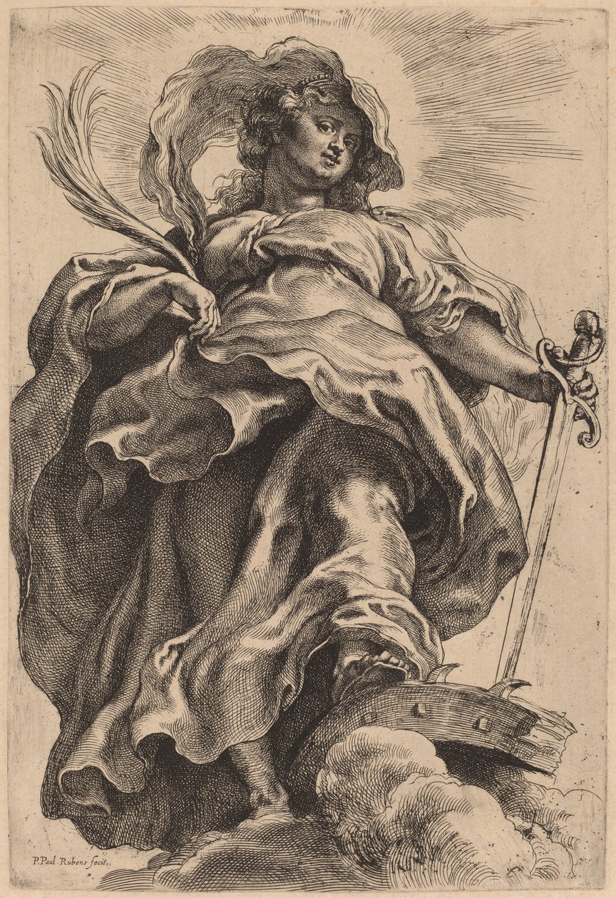 Saint Catherine i molnen av Sir Peter Paul Rubens