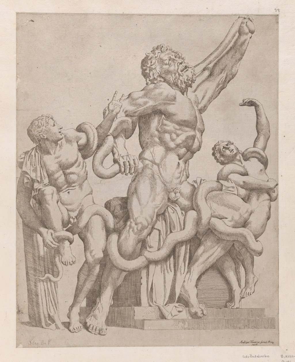 Mirror of Roman Magnificence: Laocoon, 1561., 1561. av Sisto Badalocchio