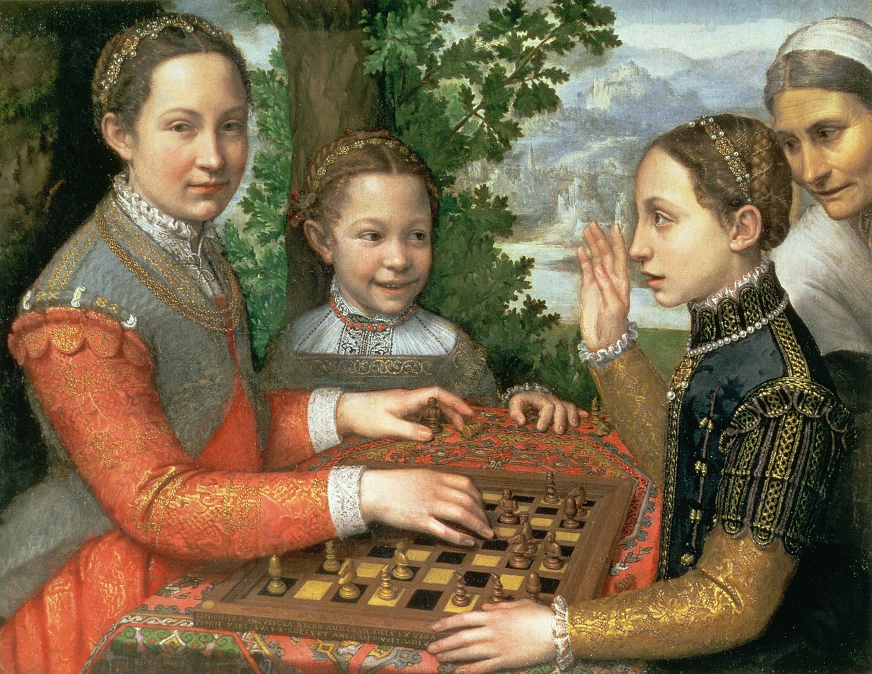Schackspel, 1555 av Sofonisba Anguissola