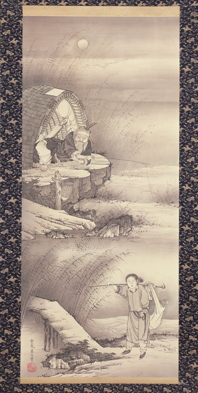 l u shang (Tai public network) från .1775 (bläck på papper) av Soga Shohaku