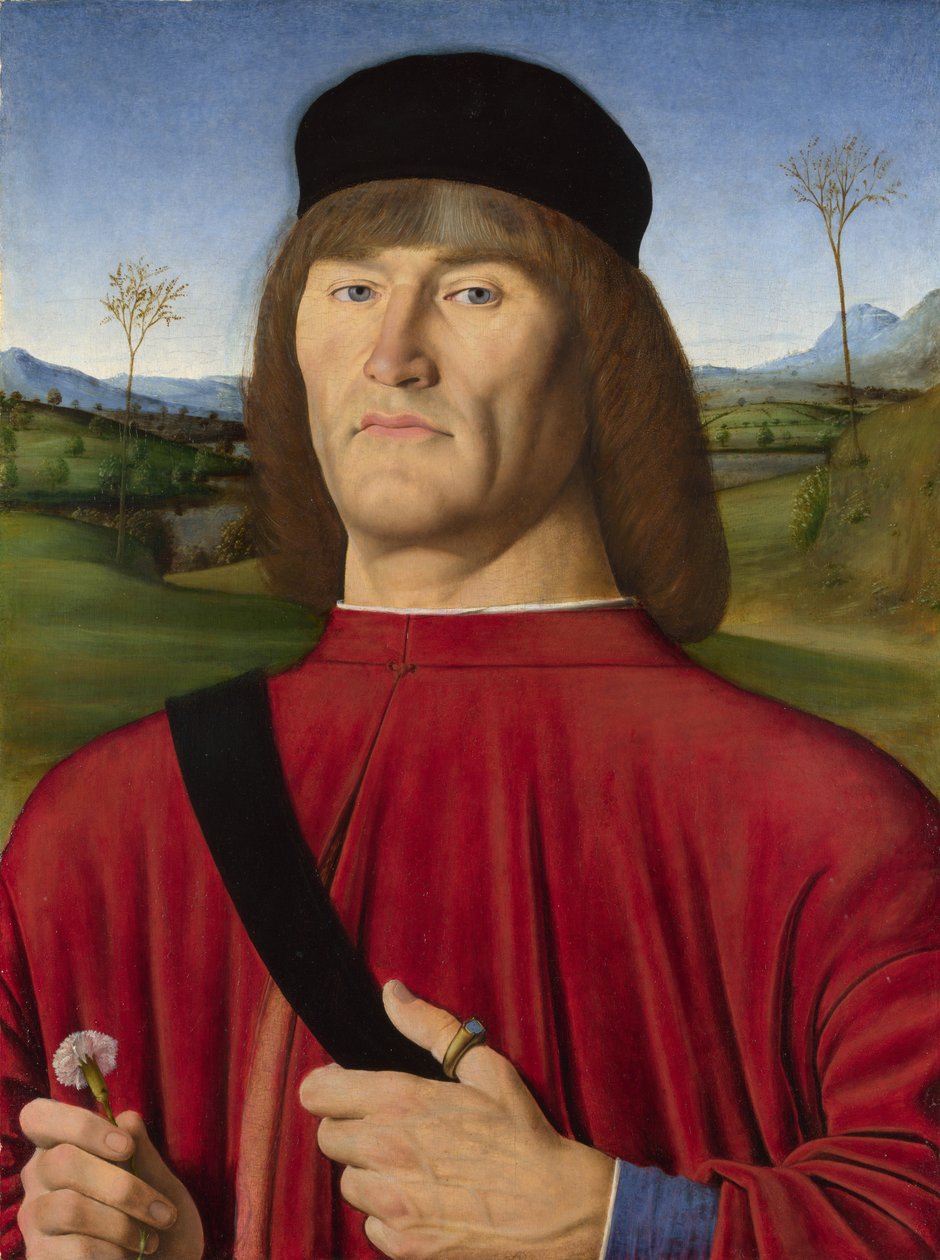 En man med en rosa, ca. 1495 av Solari