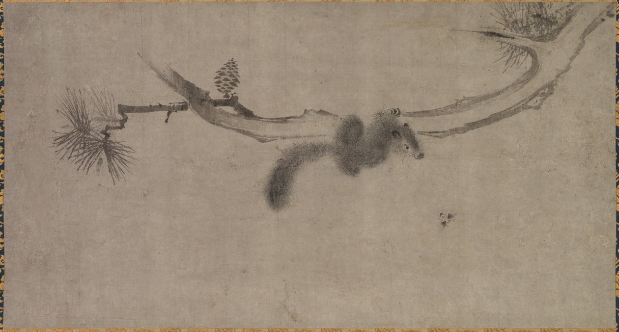 Ekorre på en tallgren, 1500-tal. av Song Tian