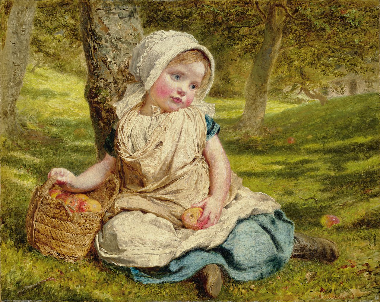 Windfalls (olja på duk) av Sophie Anderson