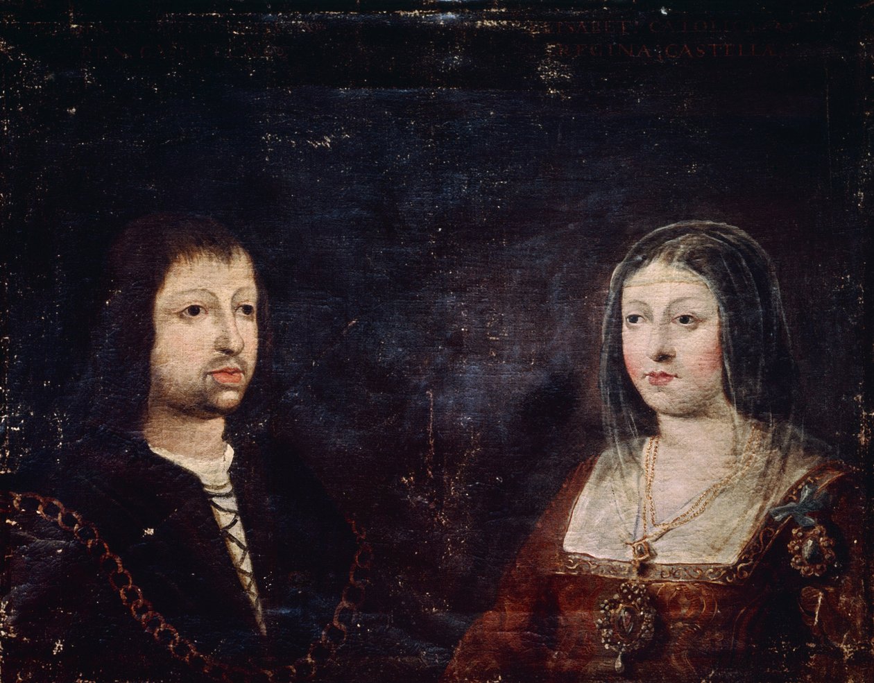 Ferdinand II av Aragon och Isabella I av Kastilien av Spanish School