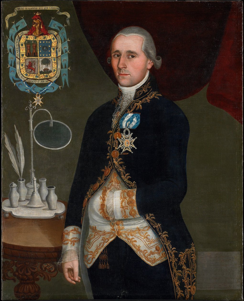Porträtt av Duque de Agrada, ca 1805 av Spanish School
