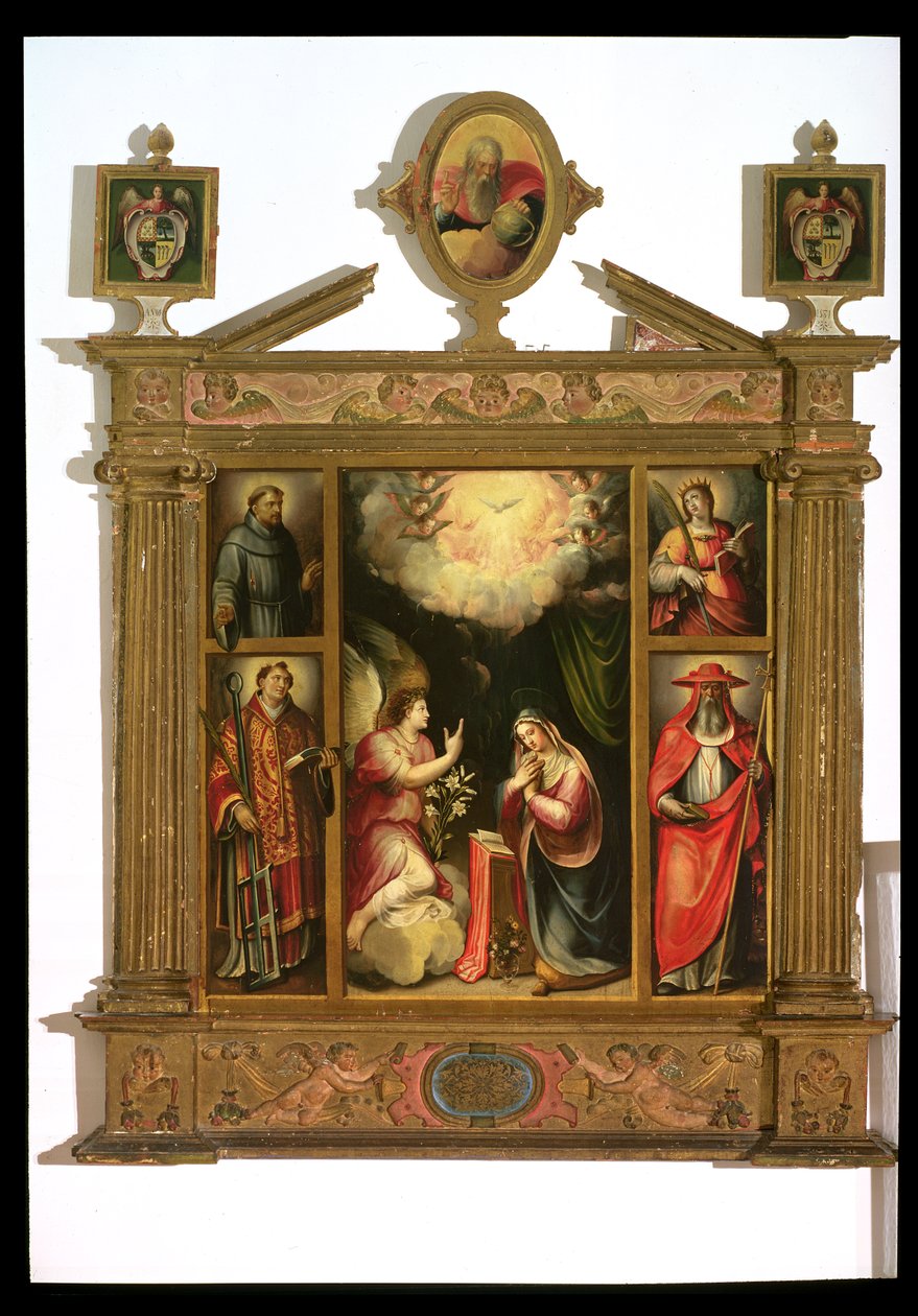 Annonciationen, 1581 (panel) av Spanish School