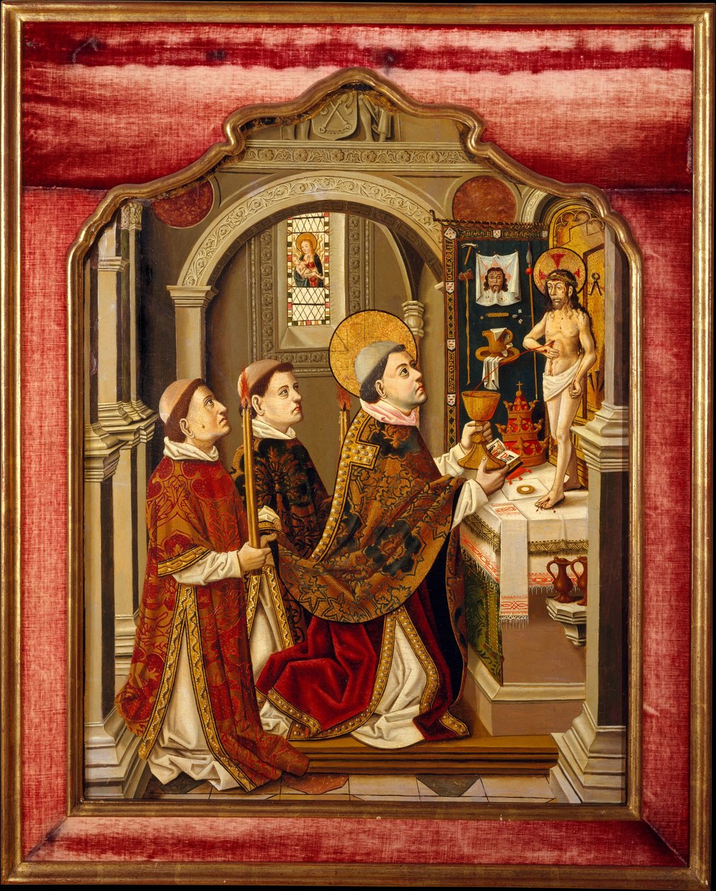 Sankt Gregorius mässa. av Spanish Painter