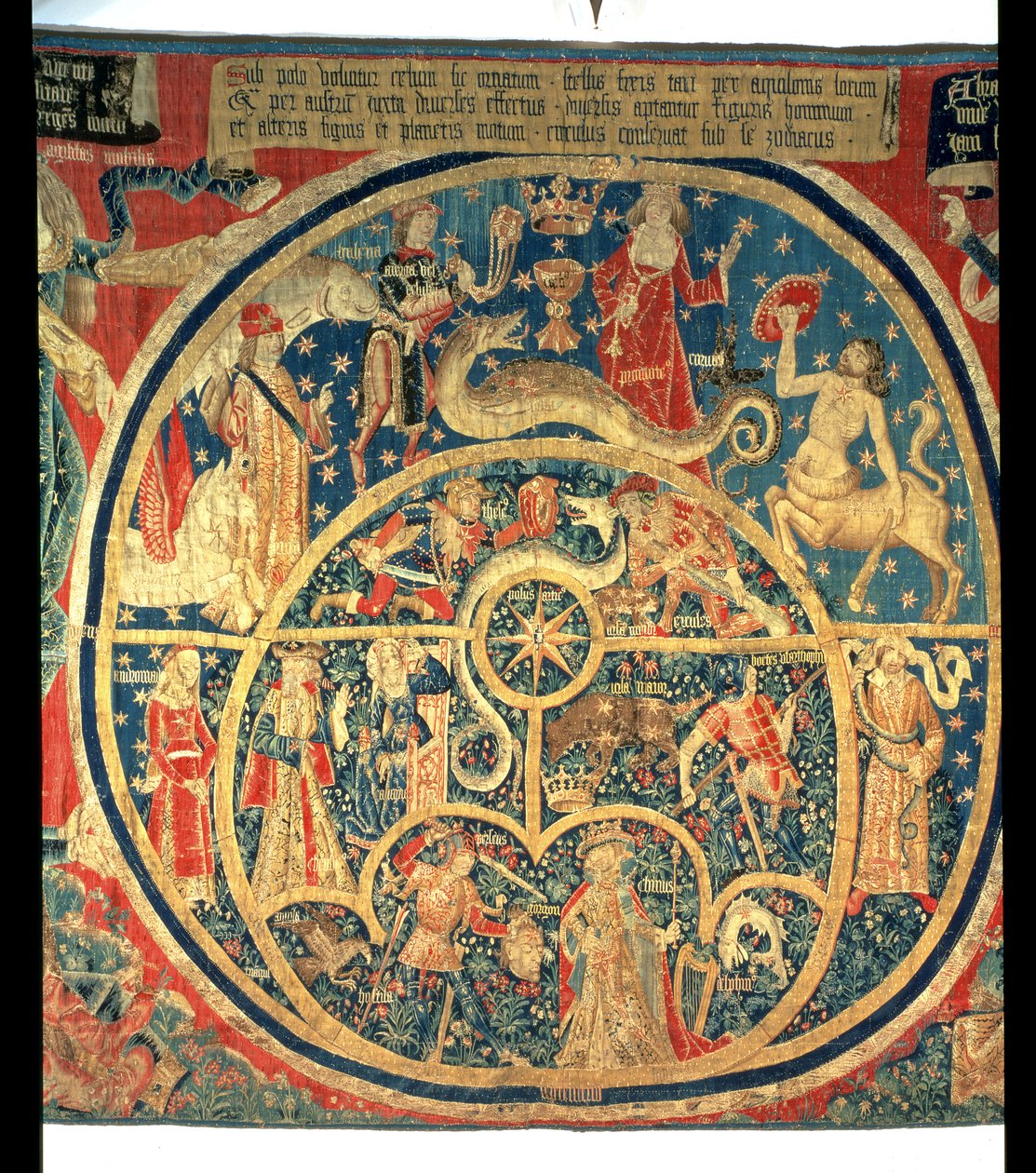 Astrologisk gobeläng (central detalj) av Spanish School