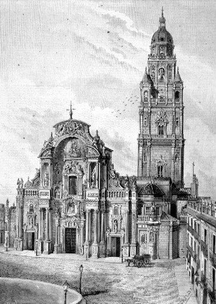 Katedralen i Murcia, Spanien av Spanish School