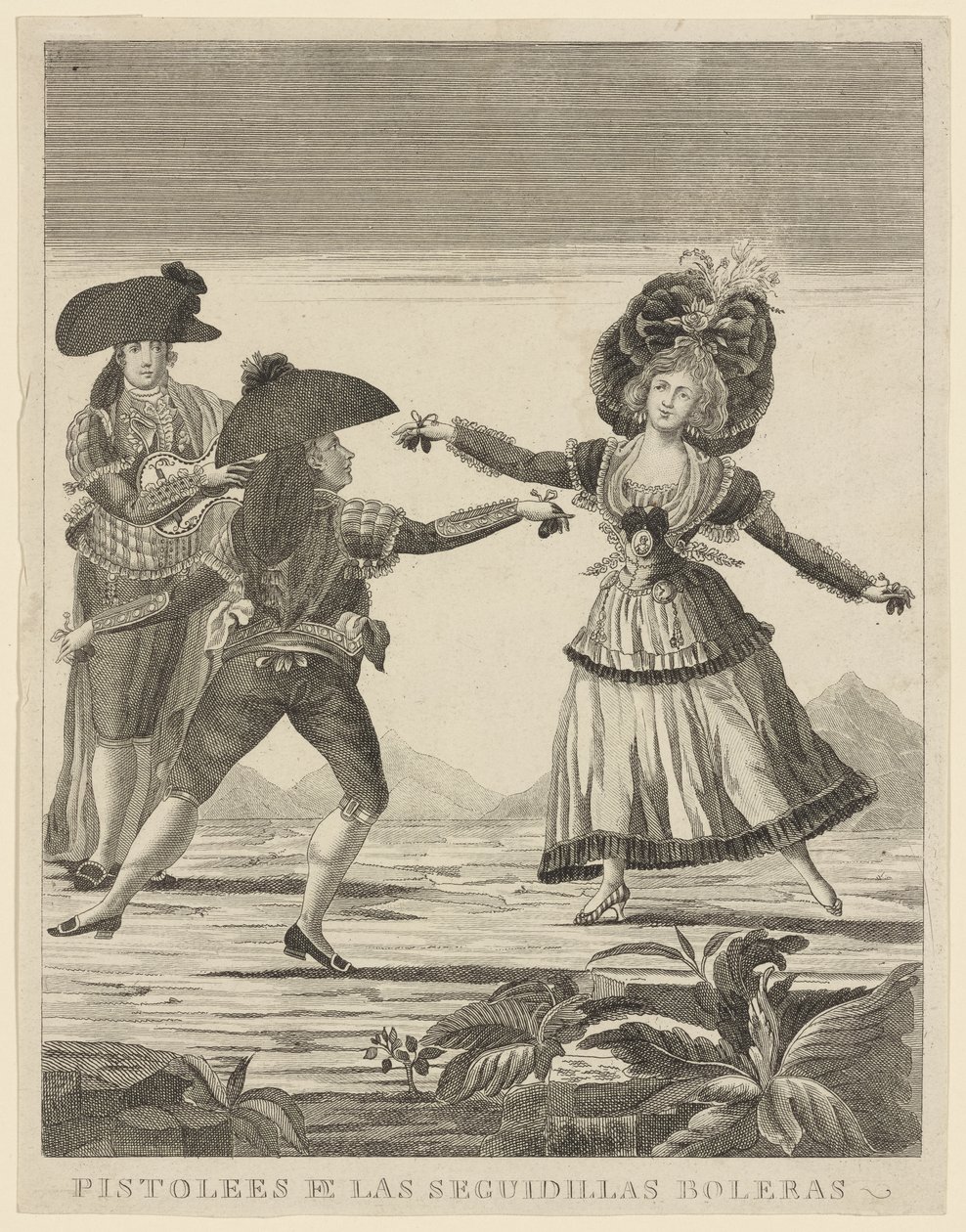 Pistolees and las sequidillas boleras, c.1790-99 av Spanish School