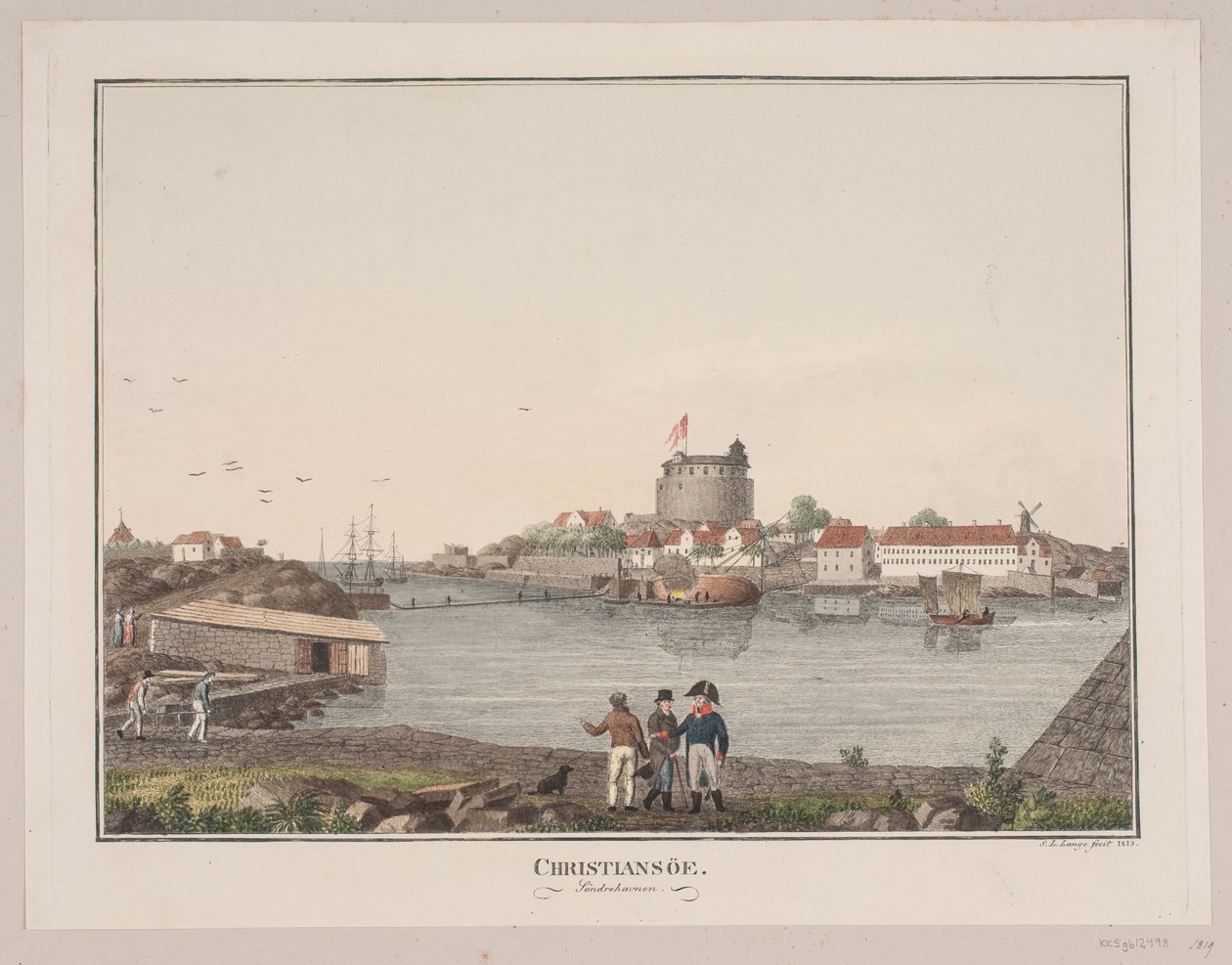Christiansø. Södra hamnen av Søren L. Lange