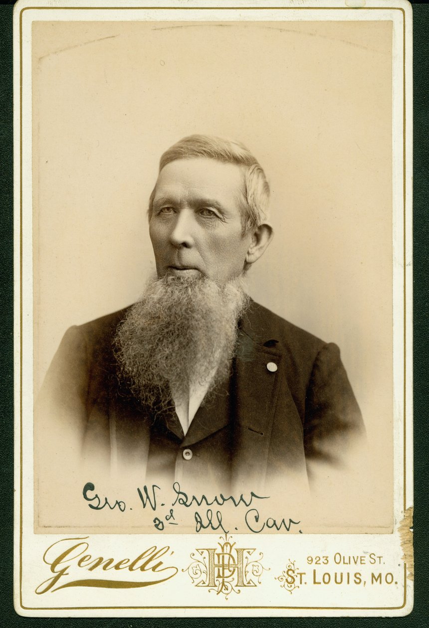 Formellt bystporträtt av George W. Snow av St. Louis Genelli