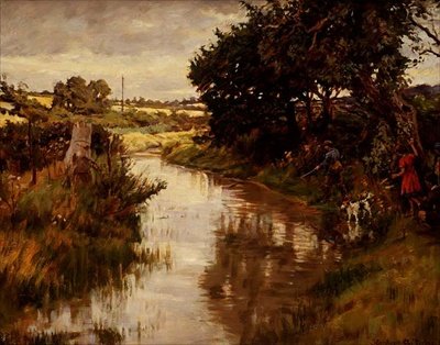 Blå floden av Stanhope Alexander Forbes