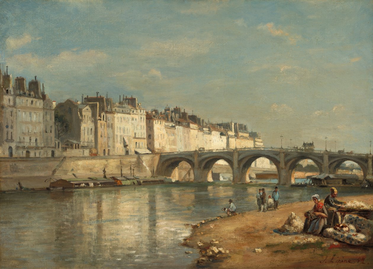 Pont de la Tournelle, Paris av Stanislas Victor Edouard Lepine