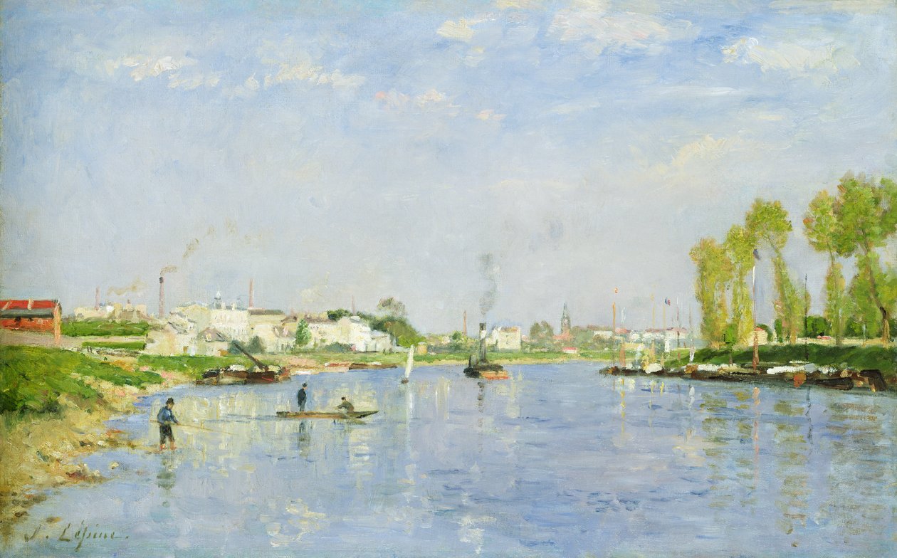 Canal Saint-Denis av Stanislas Victor Edouard Lepine