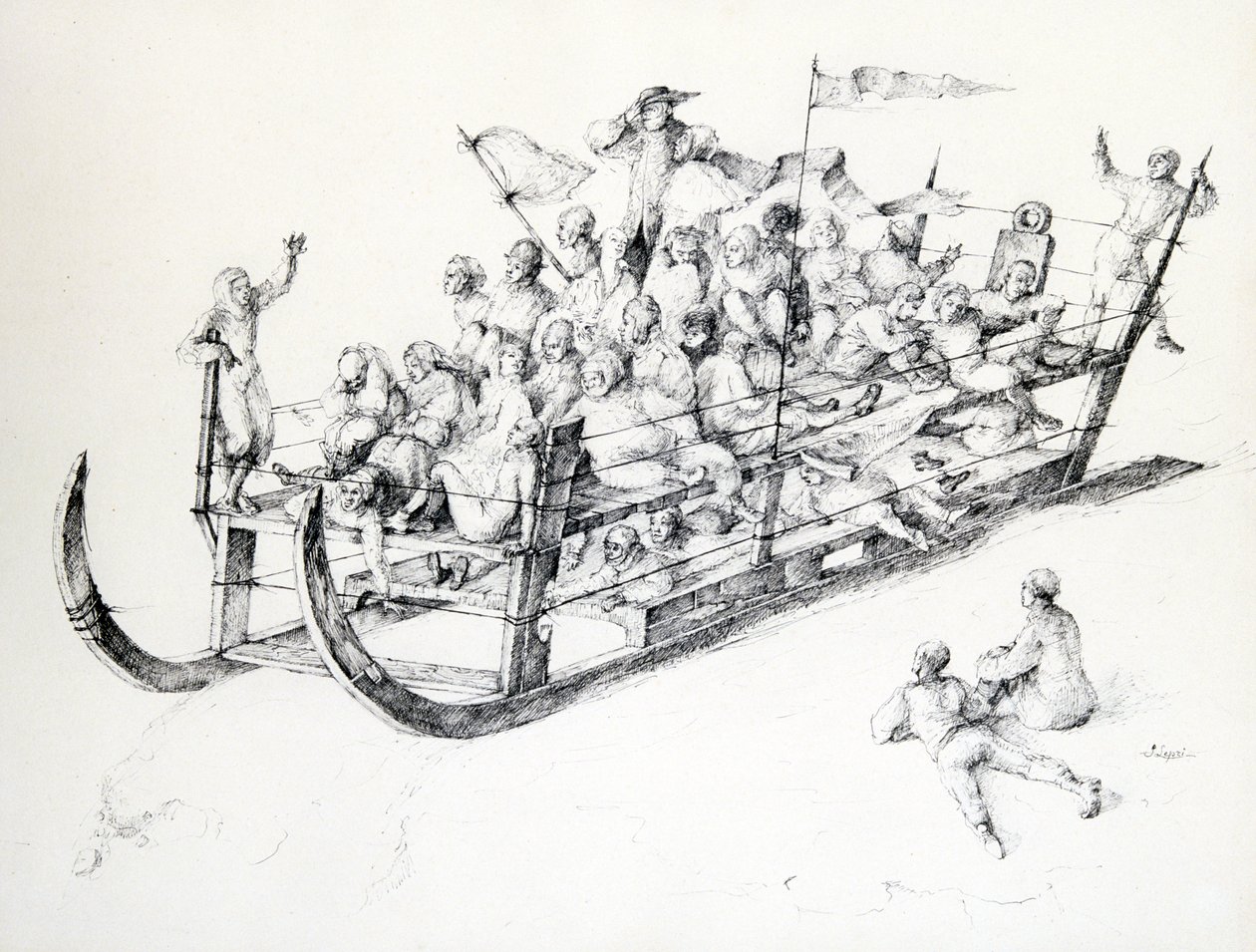 Släden, c1850-1890 av Stanislas Lepine