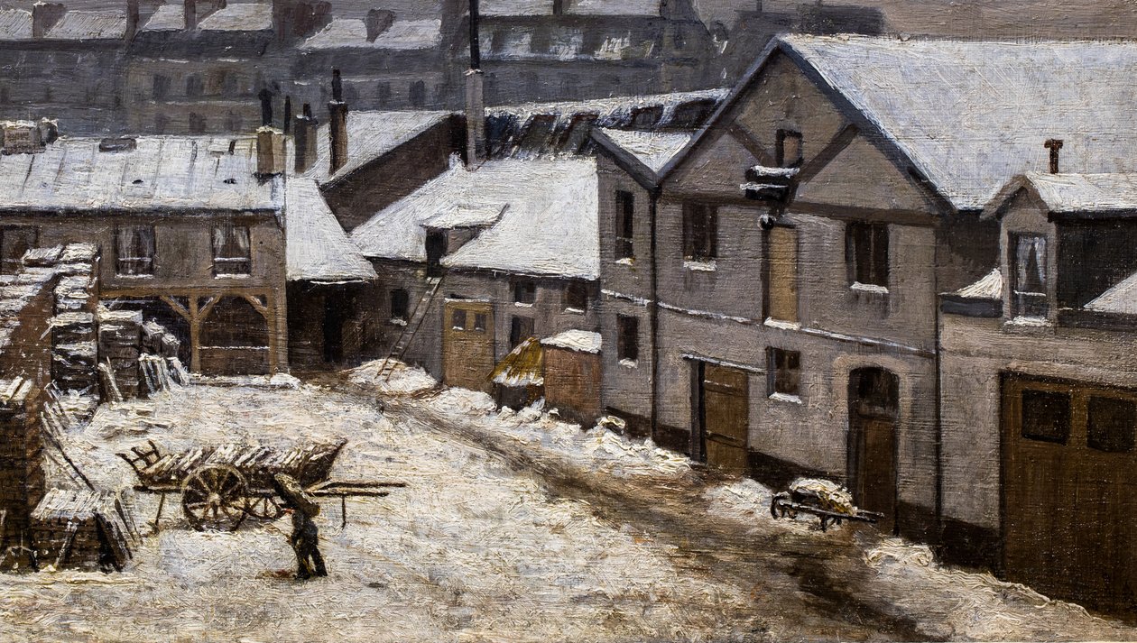 Snö i Paris av Stanislas Victor Edouard Lepine