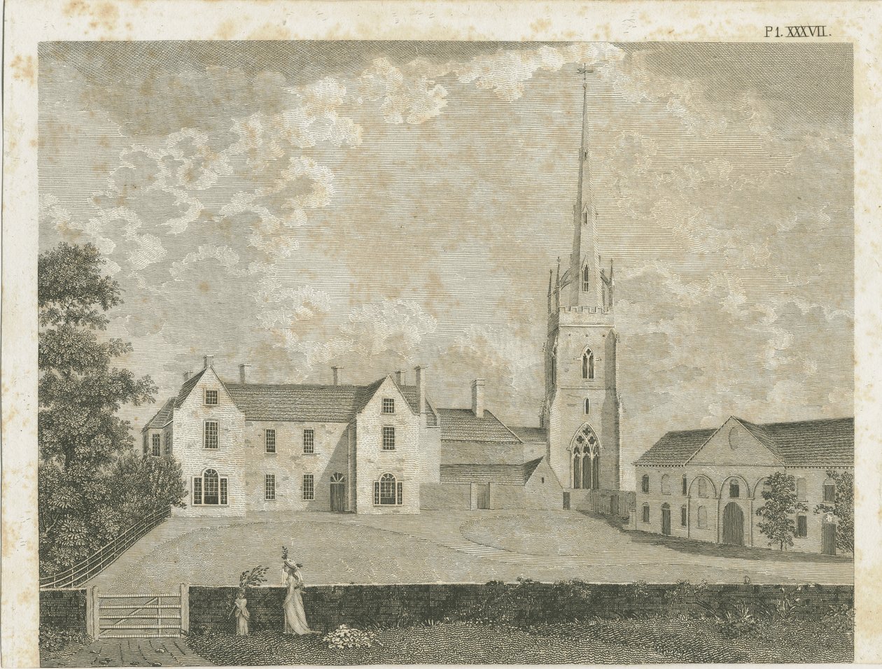 Clifton Campville Church: gravyr, nd [c 1790] av Stebbing Shaw