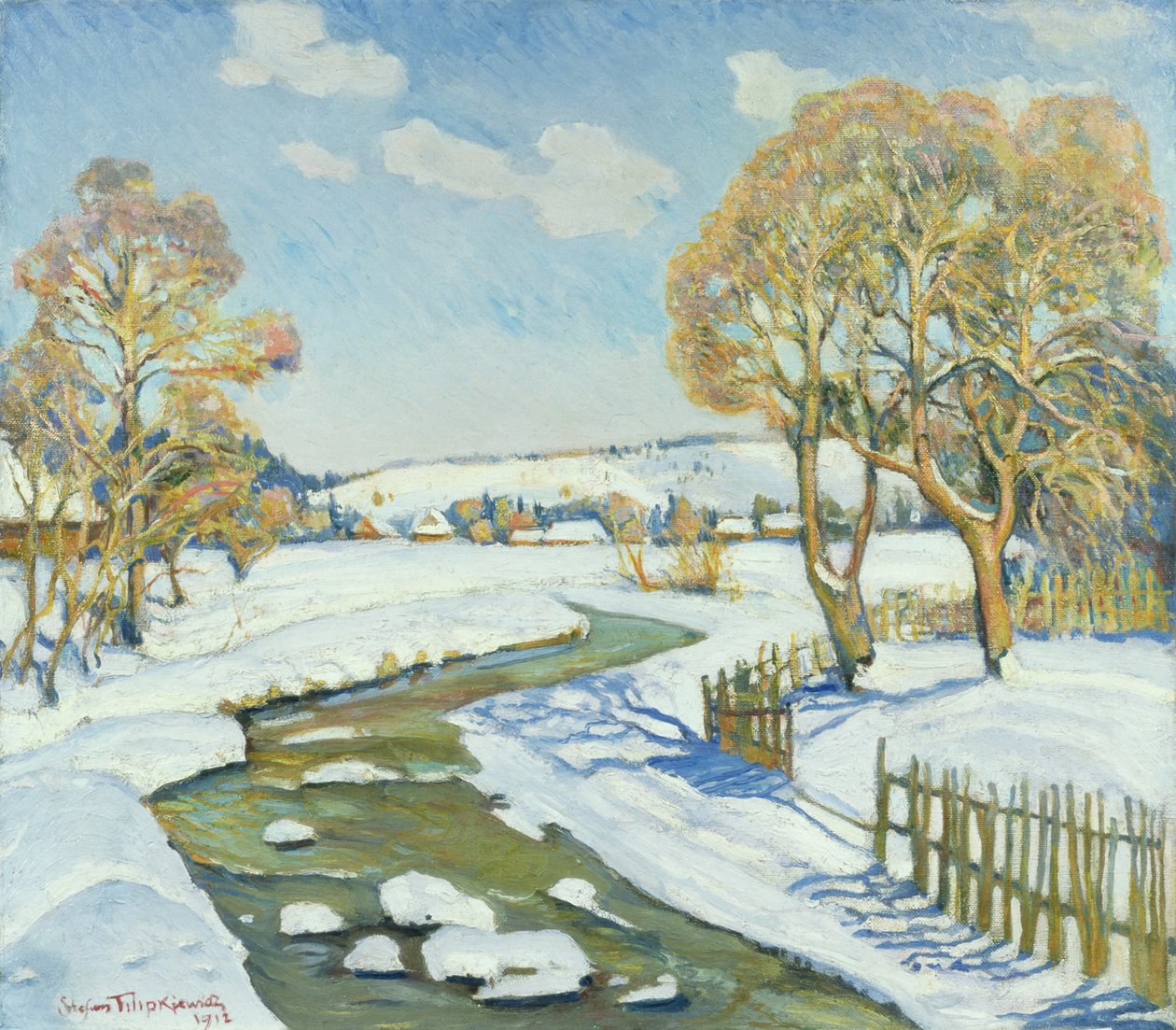 Solig dag i Poronin, 1917 av Stefan Filipowicz