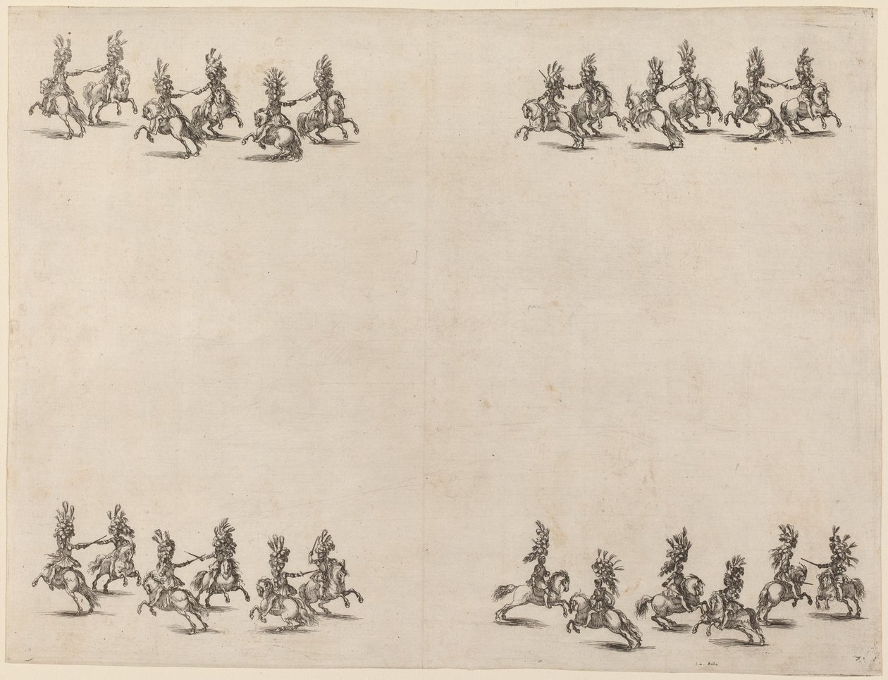Kavaljerer som slåss med svärd, 1652. av Stefano della Bella