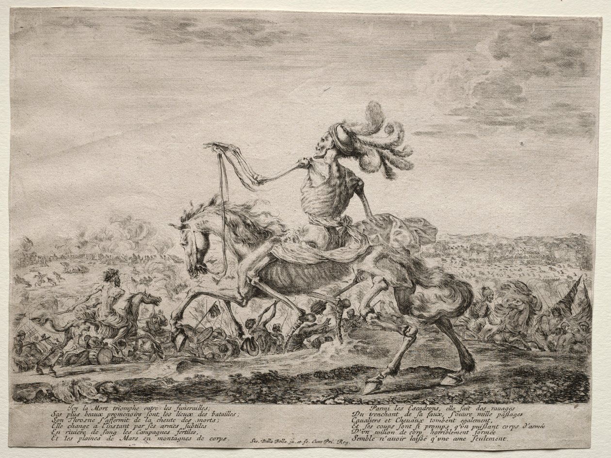 Döden på slagfältet, 1646-1647. av Stefano della Bella