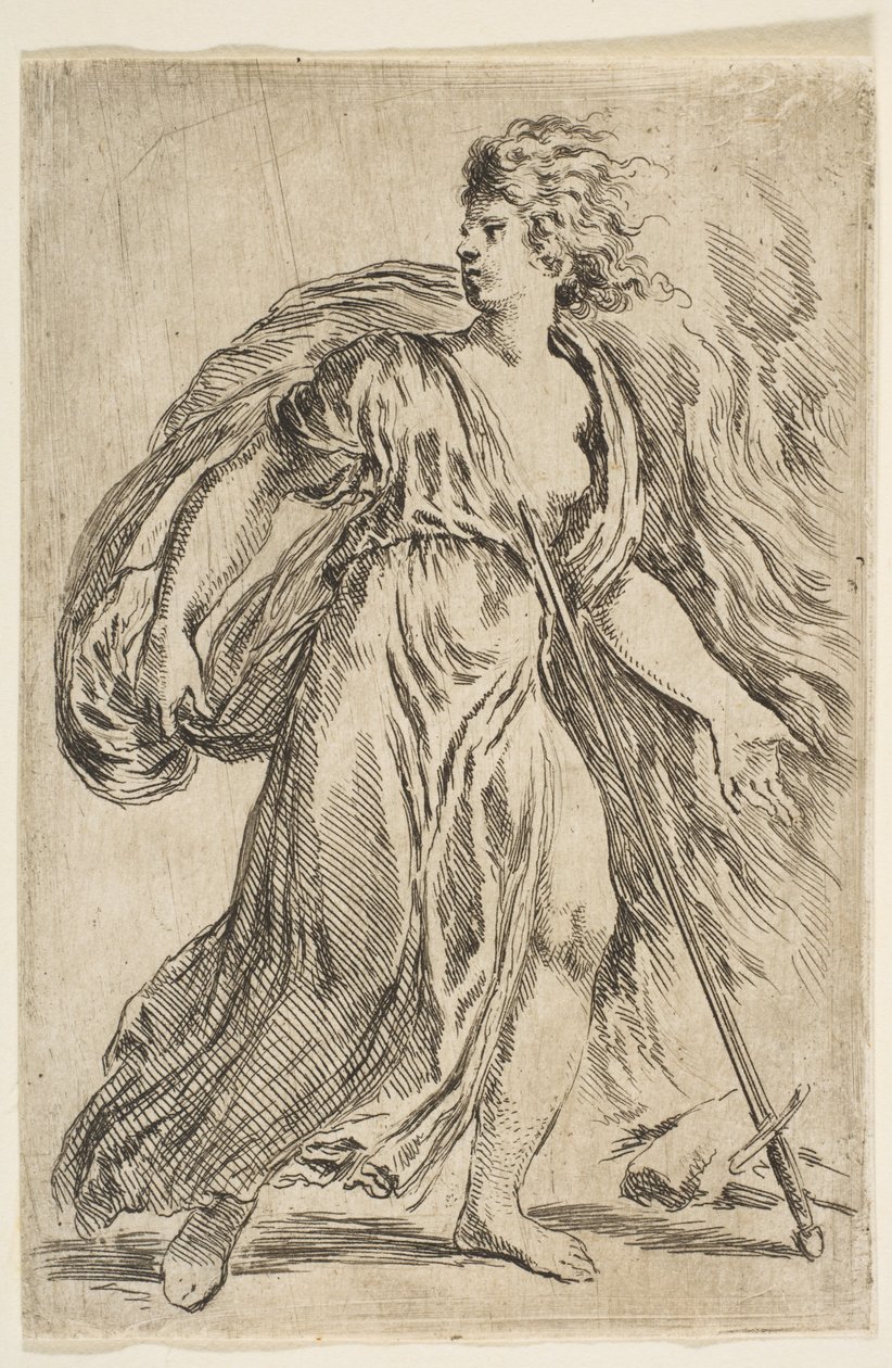 Dido dödar sig själv, ca. 1660. av Stefano della Bella
