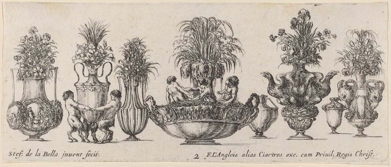 Fantastiska vaser, troligen 1646. av Stefano della Bella