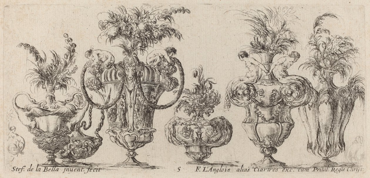 Fantastiska vaser, troligen 1646. av Stefano della Bella