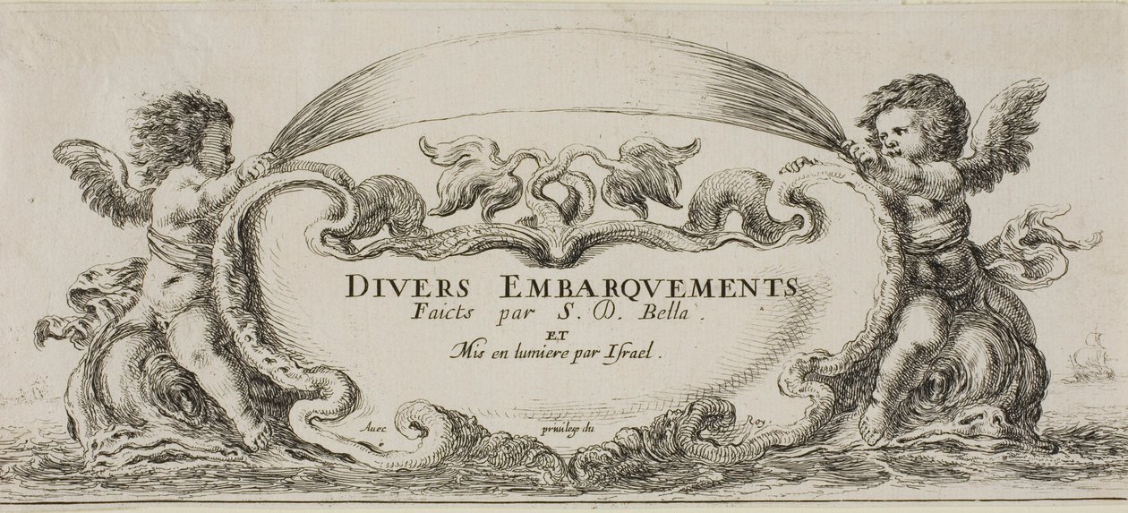 Frontispiece till olika embarkeringar av Stefano della Bella