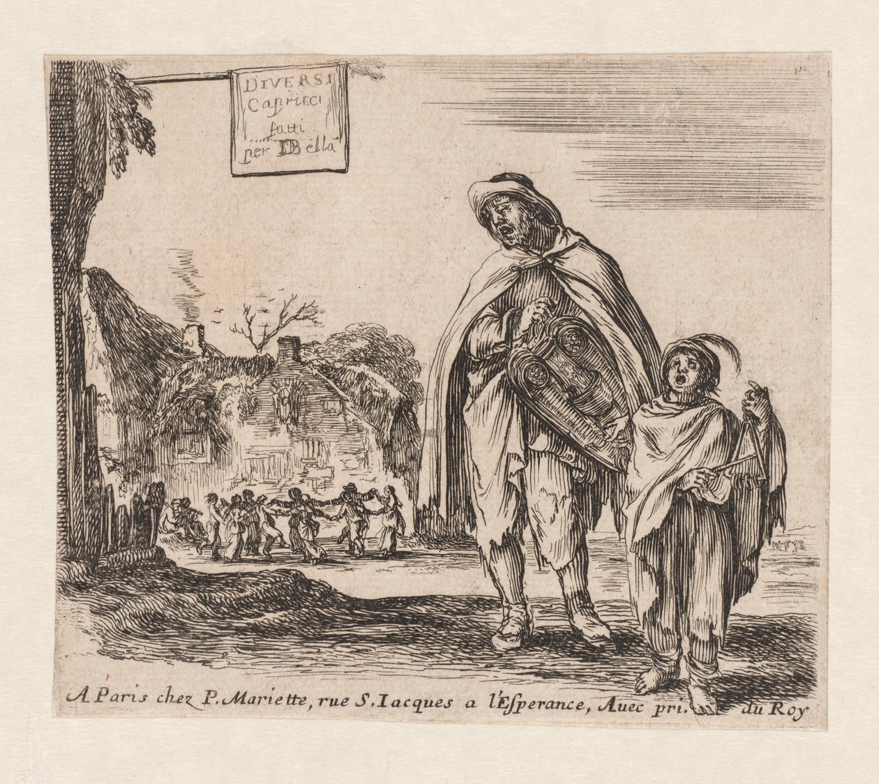 Titelsida: Diversi Capricci, 1647. av Stefano della Bella