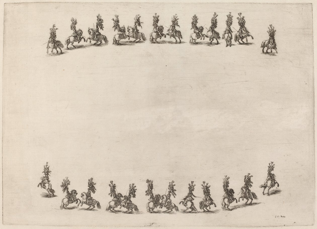 Tjugofyra kavaljerer, 1652. av Stefano della Bella