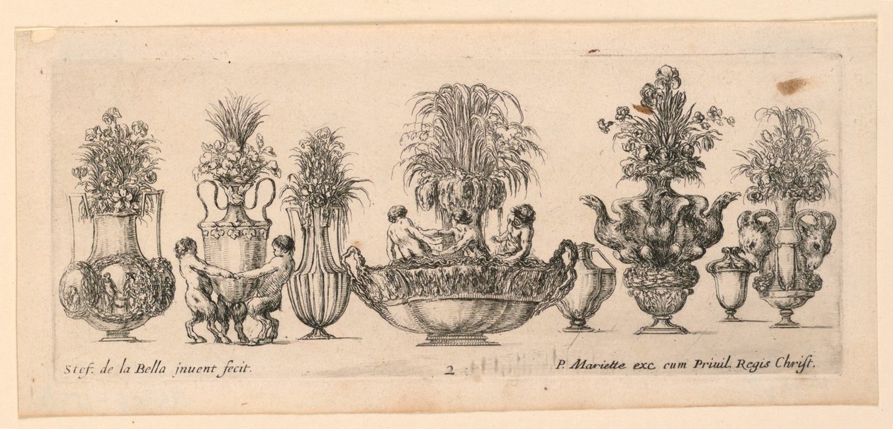Vaser, från "Collection of Different Vases" av Stefano della Bella
