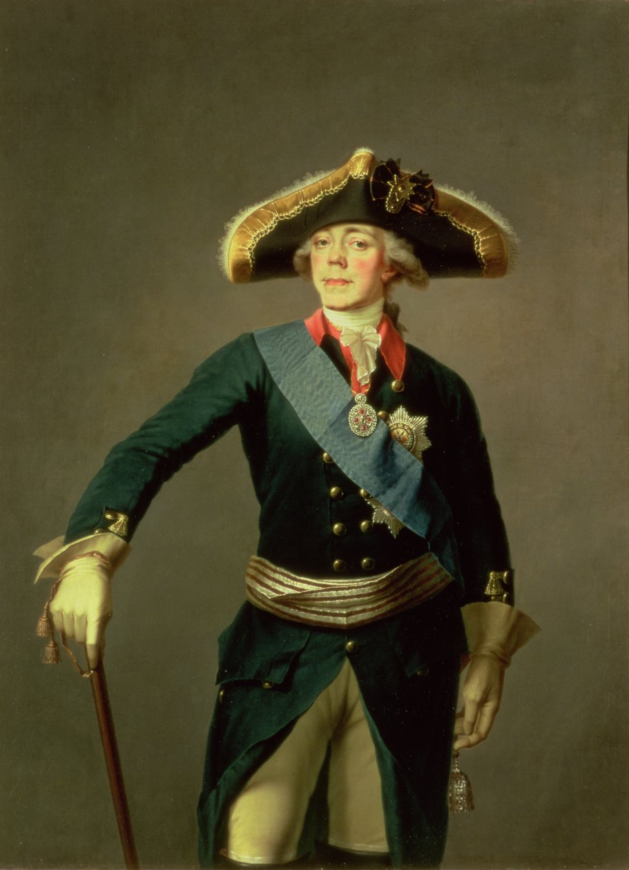 Porträtt av Paul I, 1796-7 av Stepan Semenovich Shchukin
