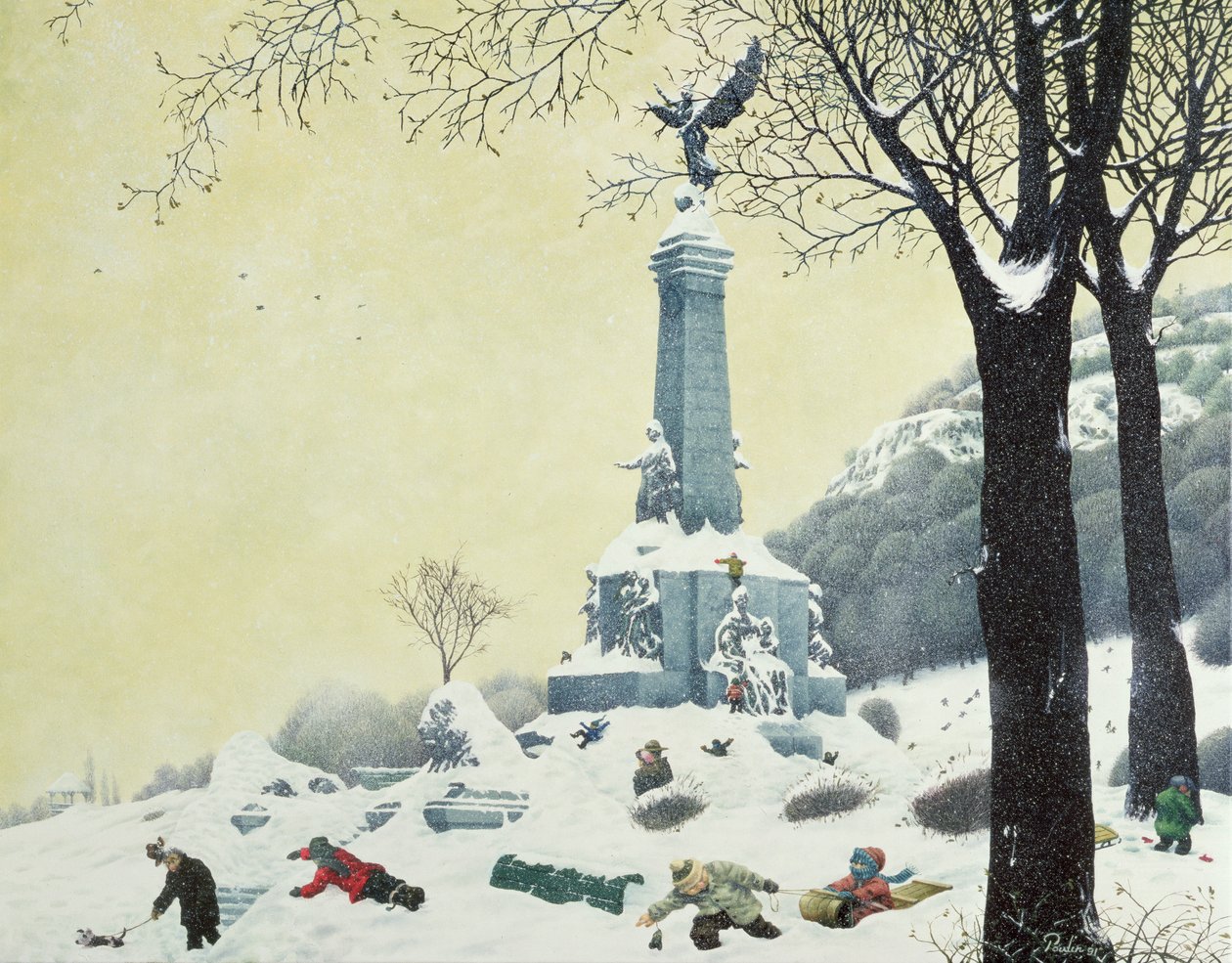 In the Park, Winter, från The Four Seasons i Quebec av Stephane Poulin