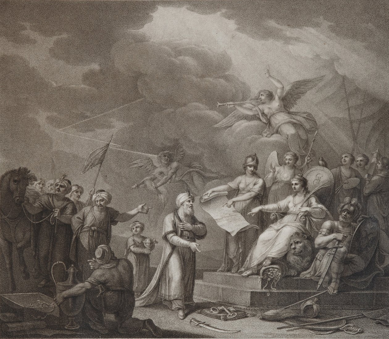 Allegori över Jassy-fördraget, 1792 av Stephanoff