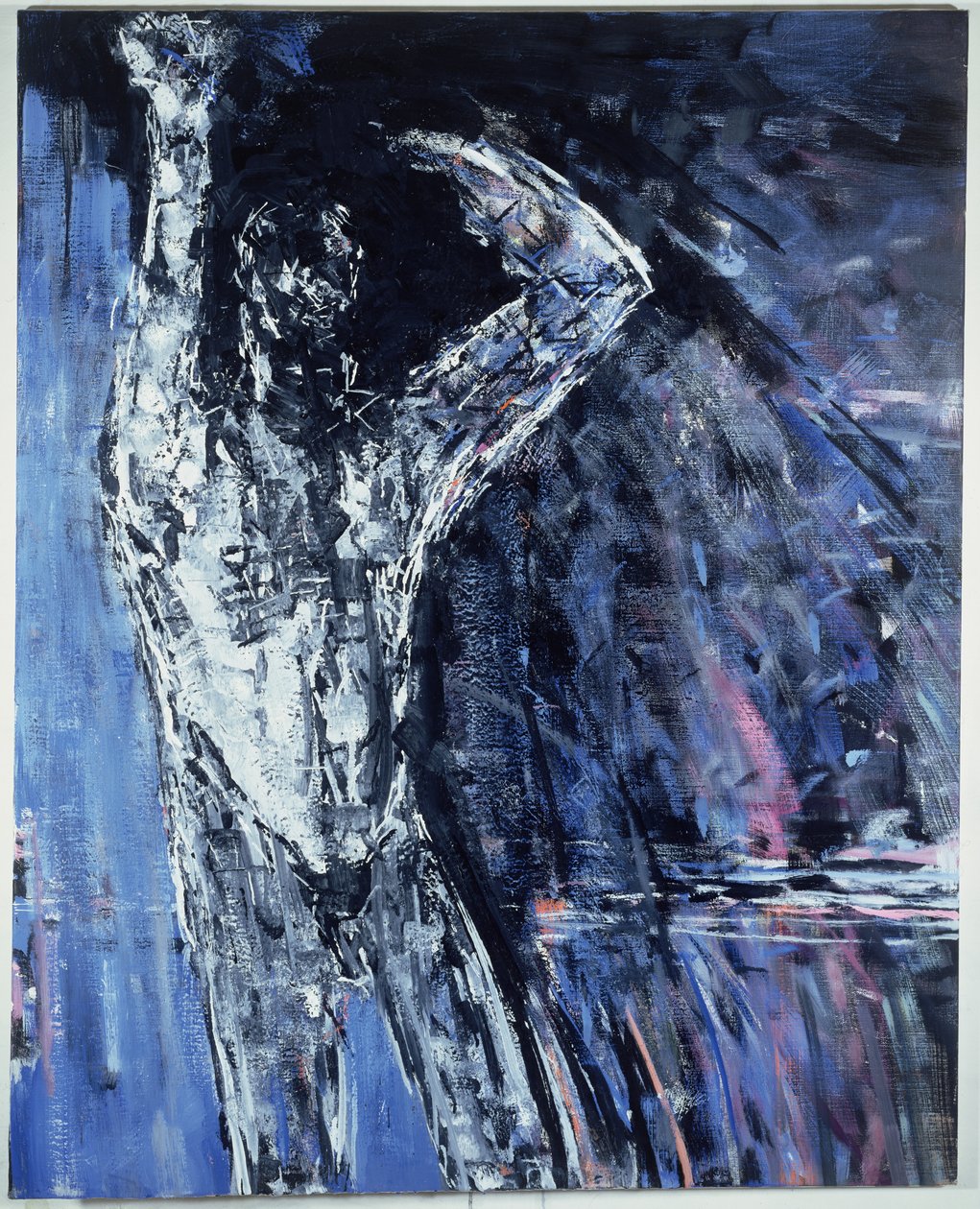 Naken man, högra panelen av en diptyk, 1990 (se 289825) av Stephen Finer