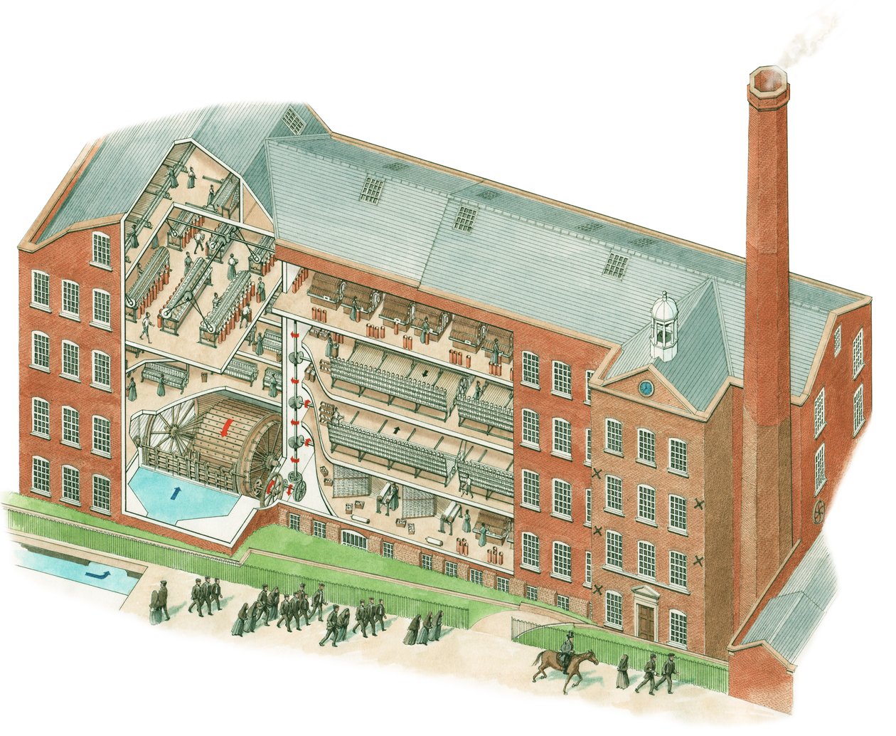 Quarry Bank Mill, Styal, Cheshire av Stephen Conlin